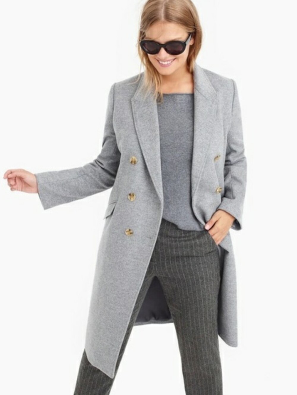 J. Crew Double Breasted Topcoat In Wool Cashmere - Picture 8 of 10